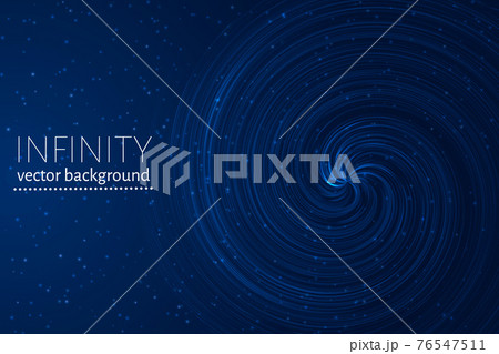 Dark blue wavy space background. Glowing spiral cosmic banner. Infinity vector illustration. Easy to edit design template. Dark blue wavy space background. Glowing spiral cosmic banner. Infinity vector illustration. Easy to edit design template. 76547511