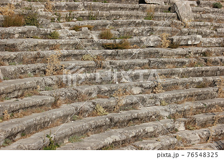 The remains of an ancient amphitheater in Hierapolis, Turkey. The remains of an ancient amphitheater in Hierapolis, Turkey. 76548325