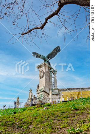 Turul eagle in the fishing bastion of Budapest, Hungary Turul eagle in the fishing bastion of Budapest, Hungary 76548587