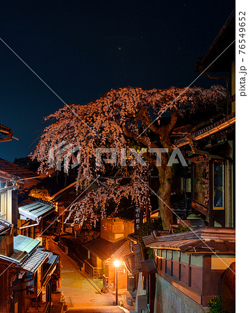 京都・産寧坂のしだれ桜・夜 京都・産寧坂のしだれ桜・夜 76549652