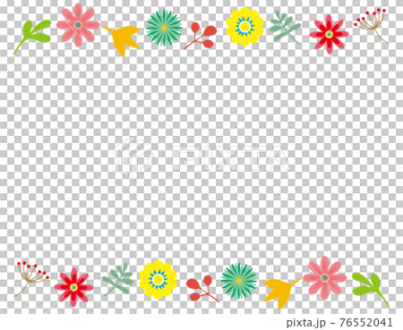 Colorful flower message card background frame Colorful flower message card background frame 76552041