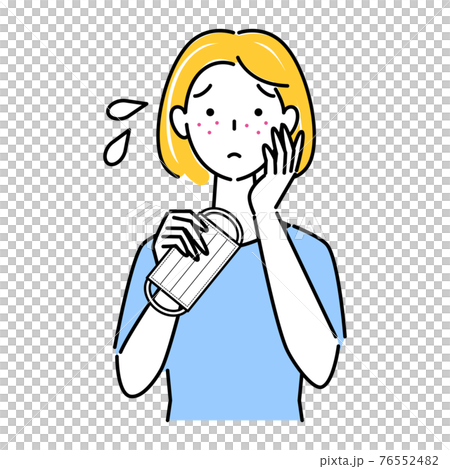 Illustration of a woman who has become rough... - Stock Illustration ...