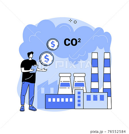 Carbon tax credit abstract concept vector illustration. 76552584