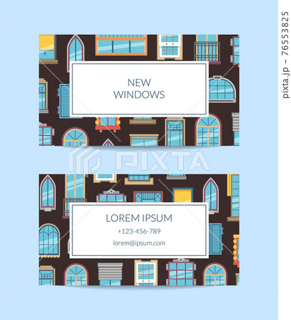 window flat icons business windows illustration 76553825
