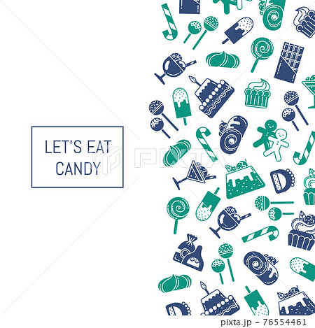 flat style sweets icons background flat style sweets icons background 76554461