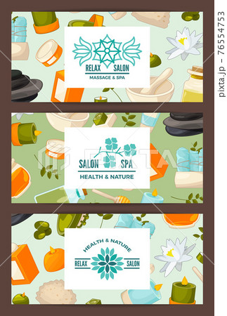 with cartoon beauty and spa elements with cartoon beauty and spa elements 76554753