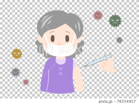 疫苗接種人高級女性圖 76554957