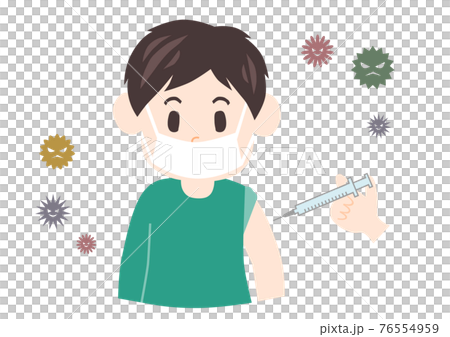 接種疫苗的人男性圖 76554959