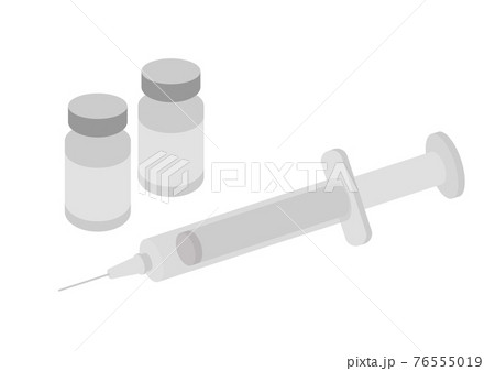 ワクチン接種 ワクチンと注射 イラスト のイラスト素材