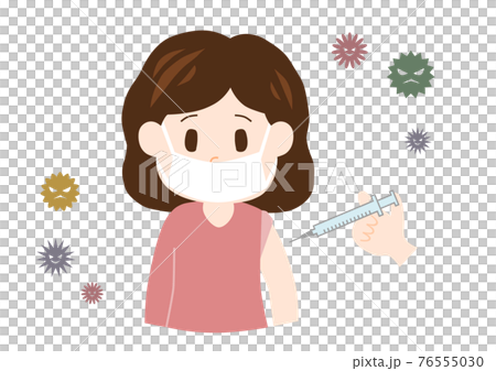 ワクチン接種 人物 シニア女性 イラスト ワクチン接種 人物 シニア女性 イラスト 76555030