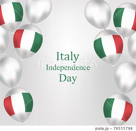 Happy Italy independence day poster, banner with realistic balloons.Vector illustration 76555798
