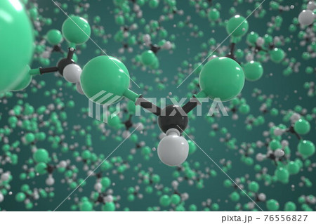 Chlorofluoromethane Molecule Made With Balls,...のイラスト素材 [76556827] - PIXTA