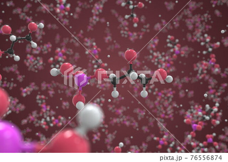 Molecule of glycerophosphoric acid, ball-and-stick molecular model. Scientific 3d rendering Molecule of glycerophosphoric acid, ball-and-stick molecular model. Scientific 3d rendering 76556874
