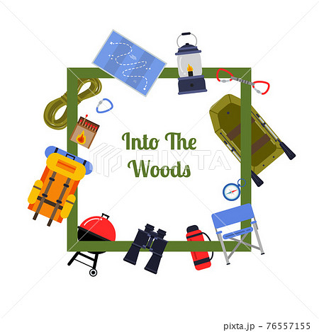 flat style camping illustration flat style camping illustration 76557155