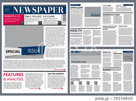 design template of newspaper 76559620