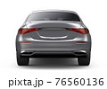 Rear view of silver car  76560136