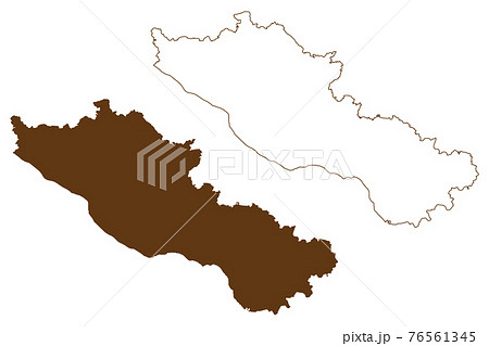 Bodenseekreis district (Federal Republic of Germany, rural district, Baden-Wurttemberg State) map vector illustration, scribble sketch Bodensee map 76561345