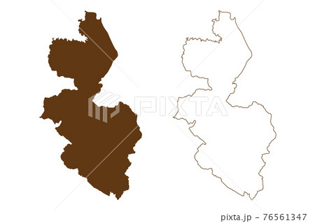 Berchtesgadener Land district (Federal Republic of Germany, rural district Upper Bavaria, Free State of Bavaria) map vector illustration, scribble sketch Berchtesgadener Land map 76561347