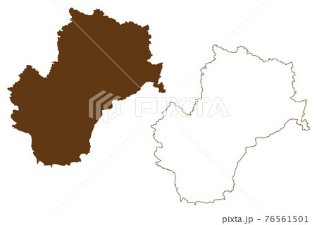 Freising district (Federal Republic of Germany, rural district Upper Bavaria, Free State of Bavaria) map vector illustration, scribble sketch Freising map 76561501