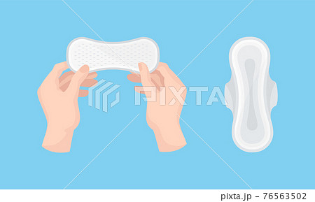 Menstruation or Period with Female Sanitary Pads Vector Set 76563502