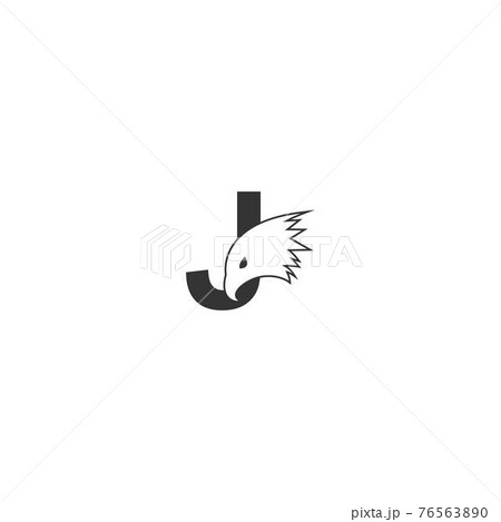 Letter J logo icon with falcon head design symbol template Letter J logo icon with falcon head design symbol template 76563890