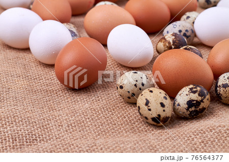 Assemlbly of various eggs close-up. Assemlbly of various eggs close-up. 76564377