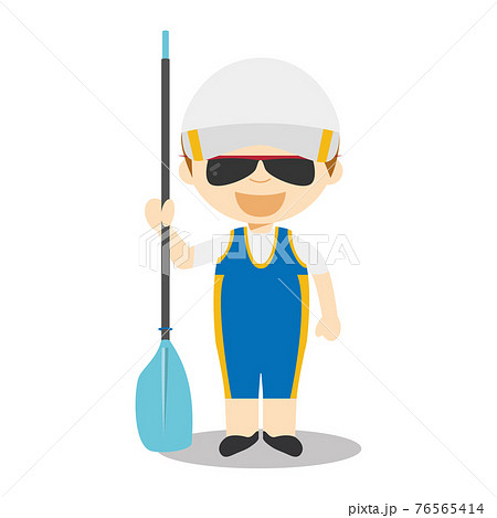 Sports cartoon vector illustrations: Rowing 76565414