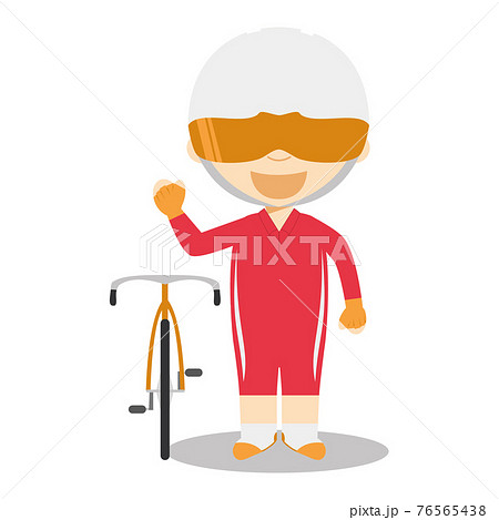 Sports cartoon vector illustrations: Track Cycling 76565438
