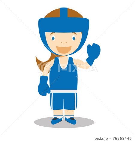 hockey boxing guy at computer clipart