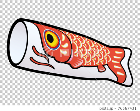 兒童節鯉魚旗插畫素材(5)線描風格紅黃色(1) 兒童節鯉魚旗插畫素材(5)線描風格紅黃色(1) 76567431