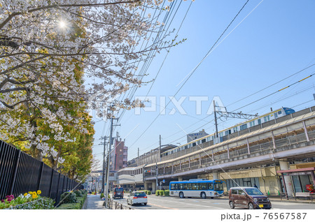 都市風景 武蔵中原駅前の街並み 神奈川県川崎市 都市風景 武蔵中原駅前の街並み 神奈川県川崎市 76567587