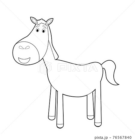 Easy Coloring Animals for Kids: Horse 76567840