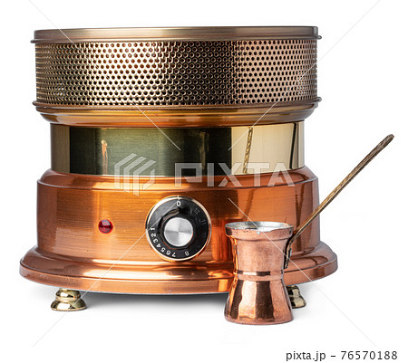 Turkish sand coffee machine isolated on white Turkish sand coffee machine isolated on white 76570188