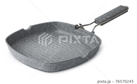 New ceramic non stick frying pan on white background 76570245