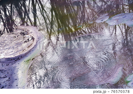 泥が煮え立つボッケ　阿寒湖畔　北海道 76570378