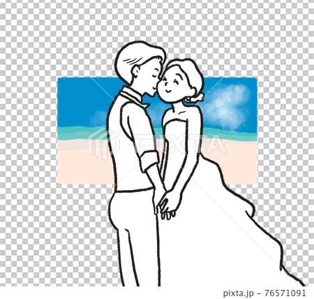 Resort wedding illustration 76571091