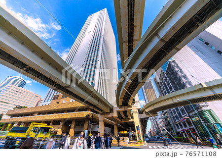 日本の東京都市景観 まん延防止初日。池袋JCTやサンシャイン60などを望む =4月12日 日本の東京都市景観 まん延防止初日。池袋JCTやサンシャイン60などを望む =4月12日 76571108