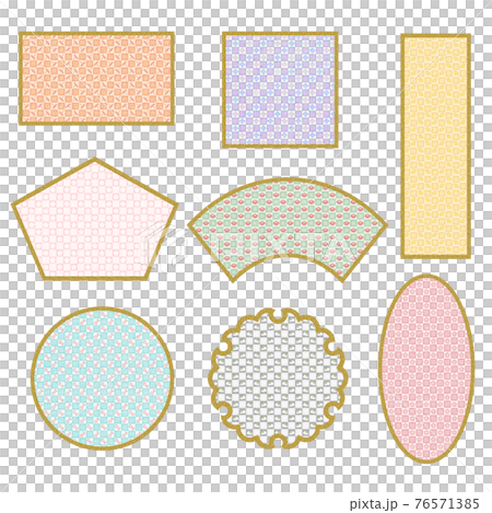 和柄ラベル　市松 76571385