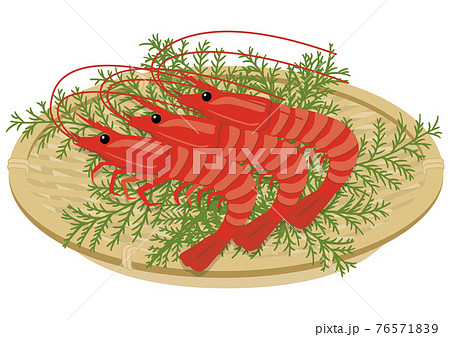 ザル盛りの海老（3尾） 76571839