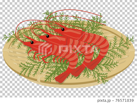 ザル盛りの海老（3尾） 76571839