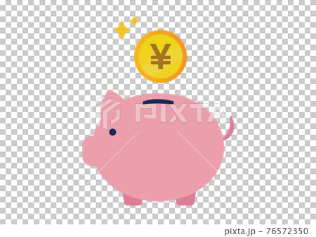 貯金 ブタ 貯金箱のイラスト素材