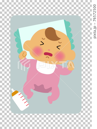 嬰兒插畫-新生兒。一個人的插圖素材。 嬰兒插畫-新生兒。一個人的插圖素材。 76572500