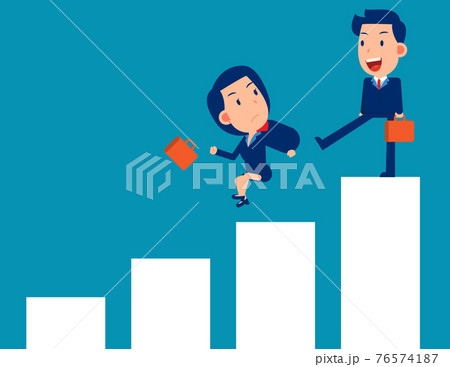 Fighting and competition. Business person punish partnershi Fighting and competition. Business person punish partnershi 76574187
