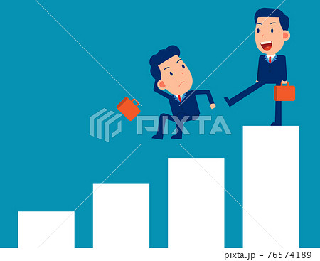 Fighting and competition. Business person punish partnershi Fighting and competition. Business person punish partnershi 76574189