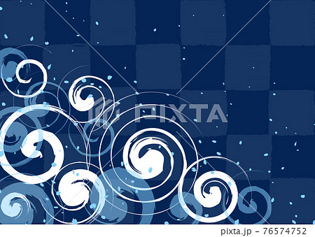 渦潮のような波紋の模様 76574752