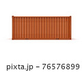 Shipping Cargo Container Twenty Feet for Logistics and Transportation on White Background 76576899