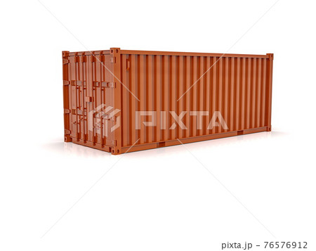 Shipping Cargo Container Twenty Feet for Logistics and Transportation on White Background Shipping Cargo Container Twenty Feet for Logistics and Transportation on White Background 76576912