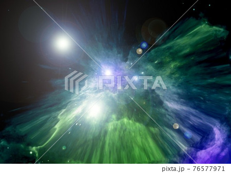 galaxy in a free space. 3D rendering 76577971