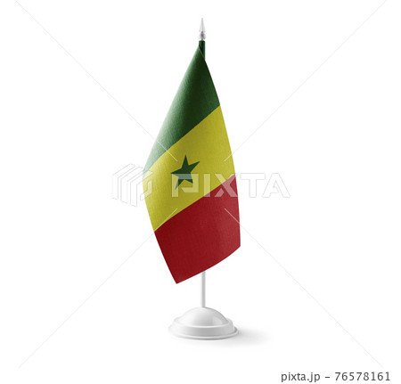 Small national flag of the Senegal on a white background Small national flag of the Senegal on a white background 76578161