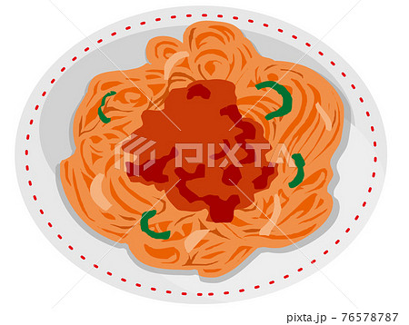 スパゲティのイラストのイラスト素材
